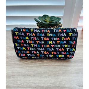 TNA Zip Around Wallet With Credit Card Slots & Change One Size Black Multi-Color